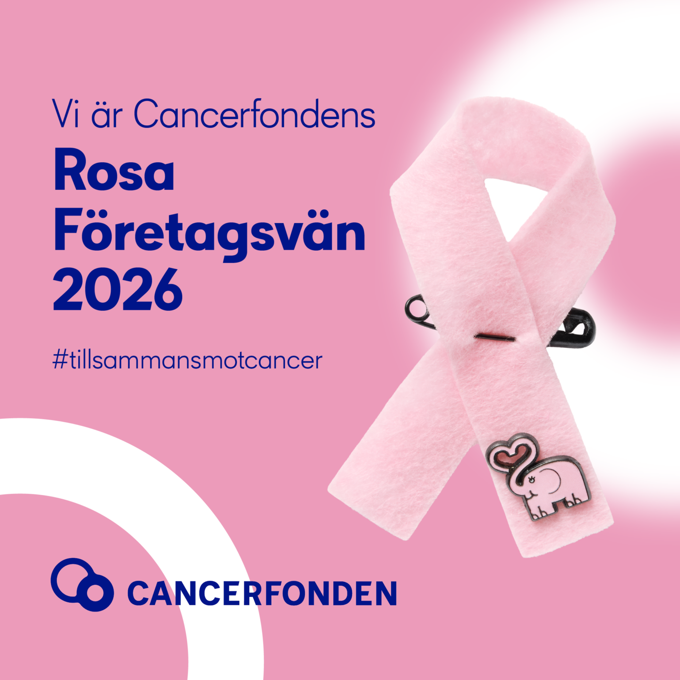 Företagsvän rosa bandet